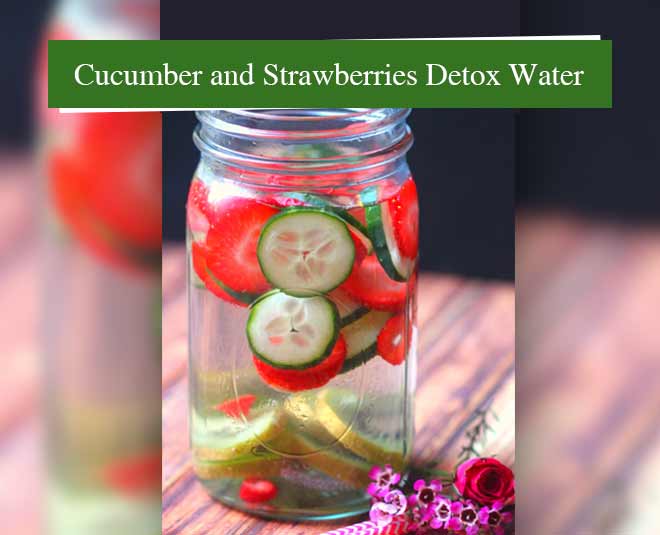 Cucumber Strawberries Detox Water