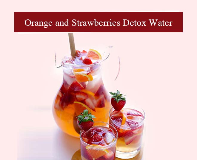 Orange Strawberries Detox Water