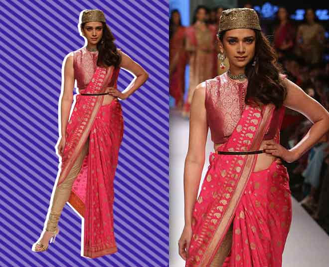 saree fashion inside