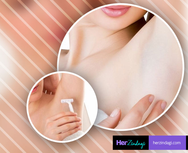 shaving underarms hair removal