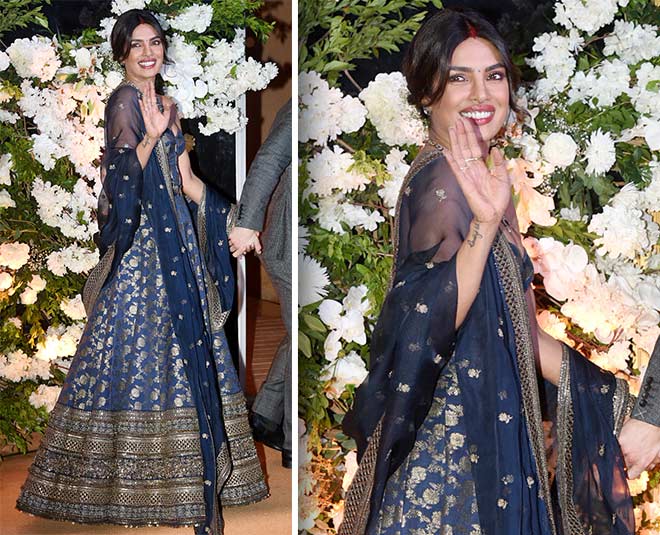 priyanka nick mumbai reception sabyasachi inside