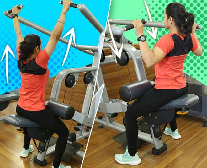 Back exercise sexy back lat pull down