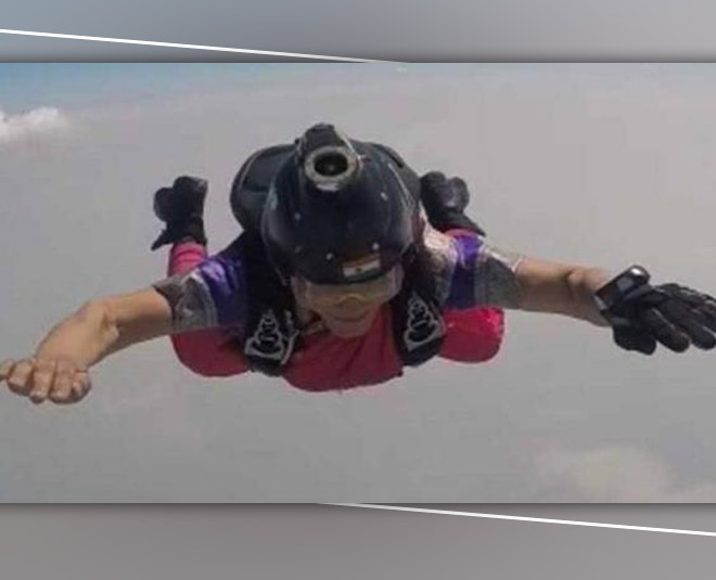 Shital Mahajan Made a New Record Skydives at Height of , Feet in Saree inside