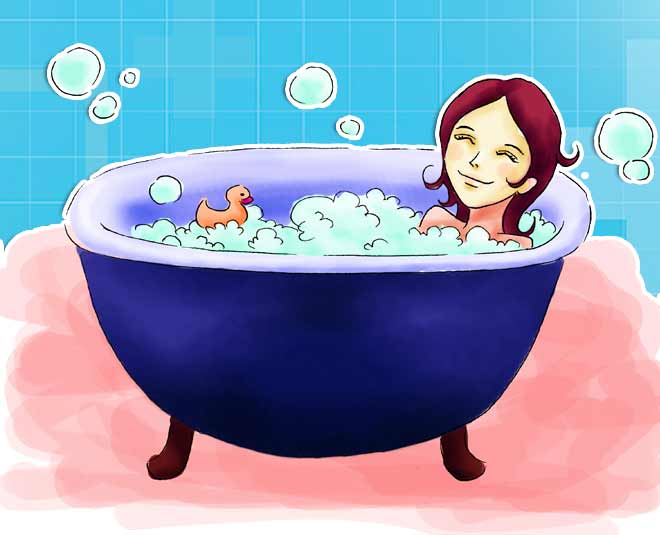 lady in bath tub