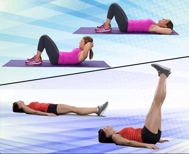 Crunches lower back spine curve