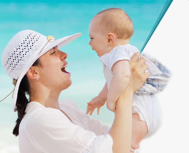 mother and child sun