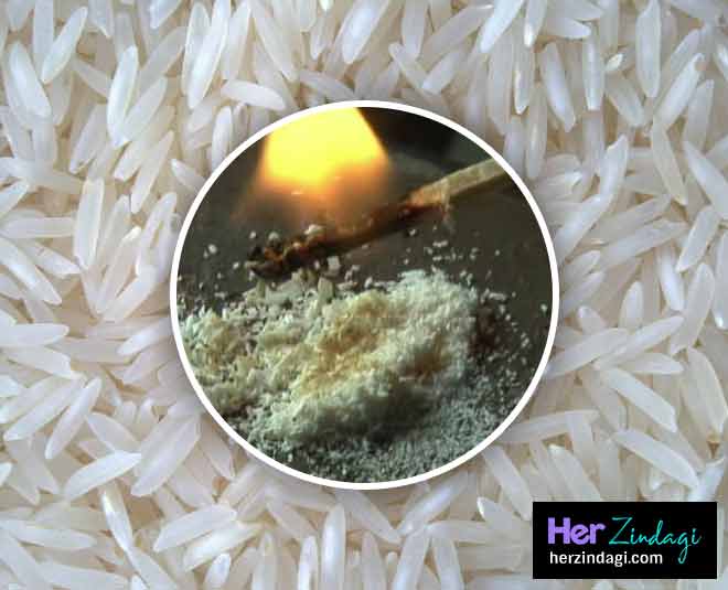 check Plastic rice at home inside