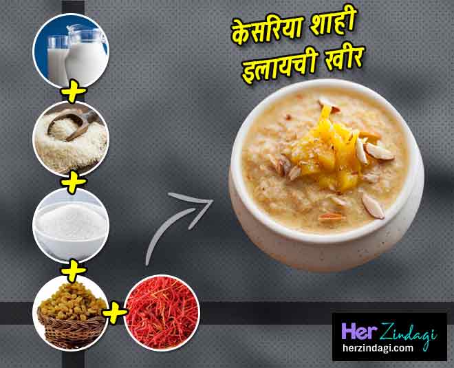 kesariya ilaichi shahi kheer inside