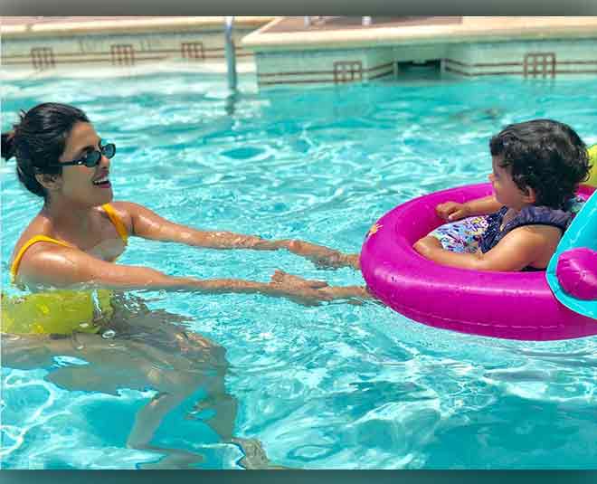priyanka chopra kids swimming pool