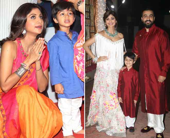 shilpa shetty son viaav raj kundra indian look