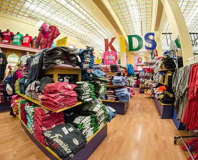 shopping in kids section