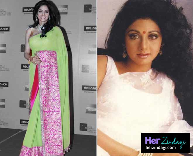 sridevi chiffon saree