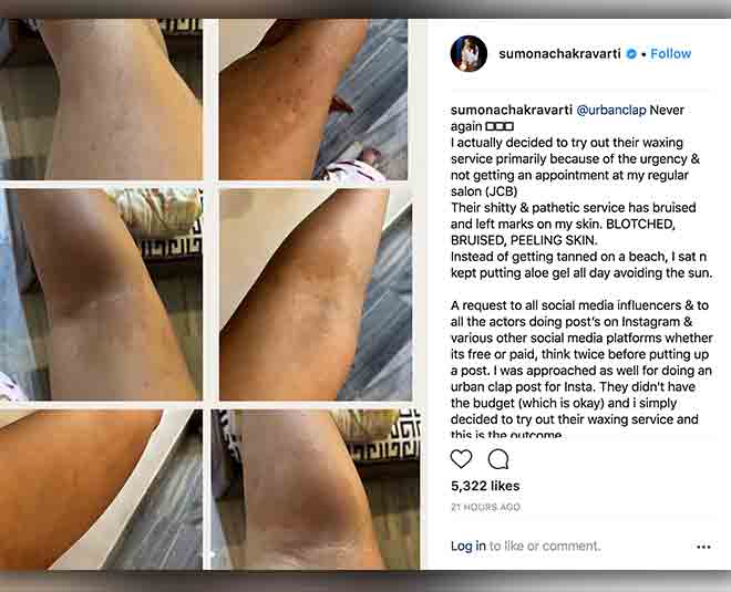 sumona chakravarti body waxing side effects