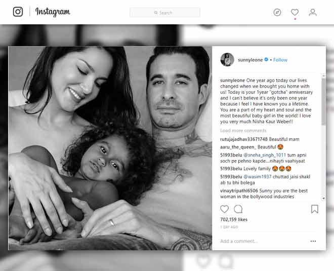 sunny leone celebrate nisha adoption one year
