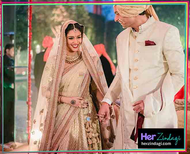 B town girls wore designer sabyasachi bridal lehenga in real life