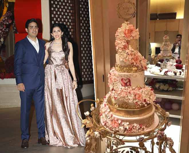 Akash Ambani engagement cake inside