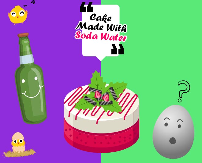 eggless cake soda water