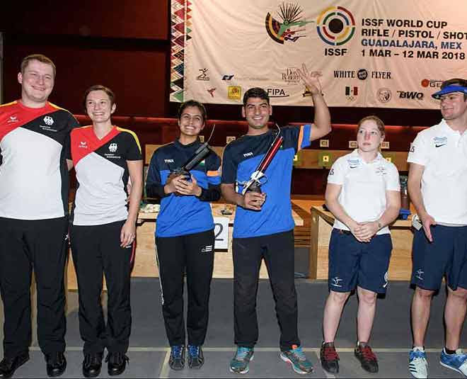 manu bhaker won gold medal by defeating two times world champion in