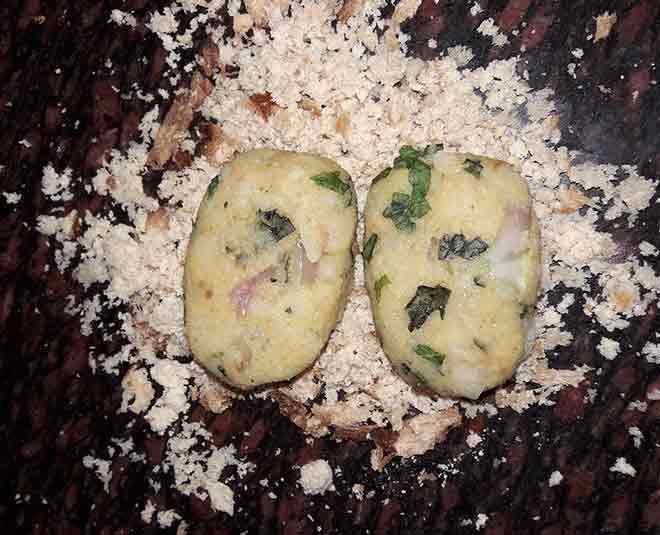 paneer cutlet inside