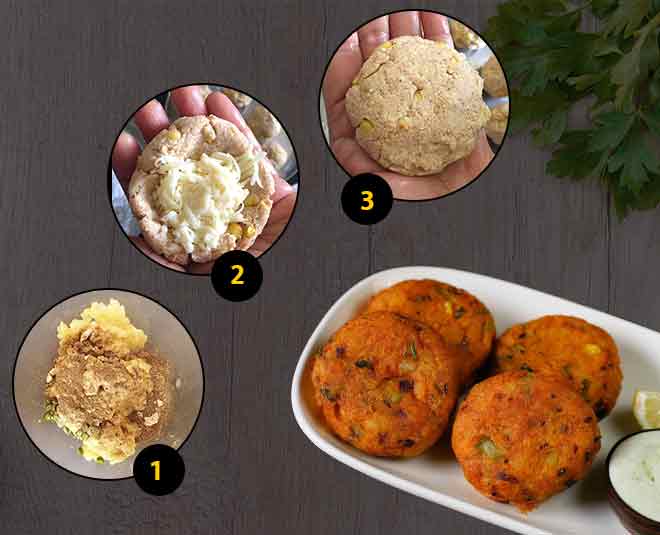 paneer cutlet steps inside