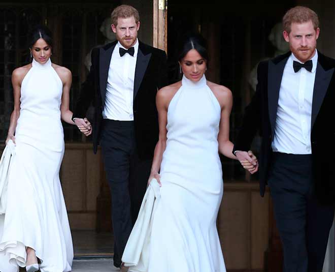 Meghan Markel wedding reception priyanka chopra wear Disney princes gown ()