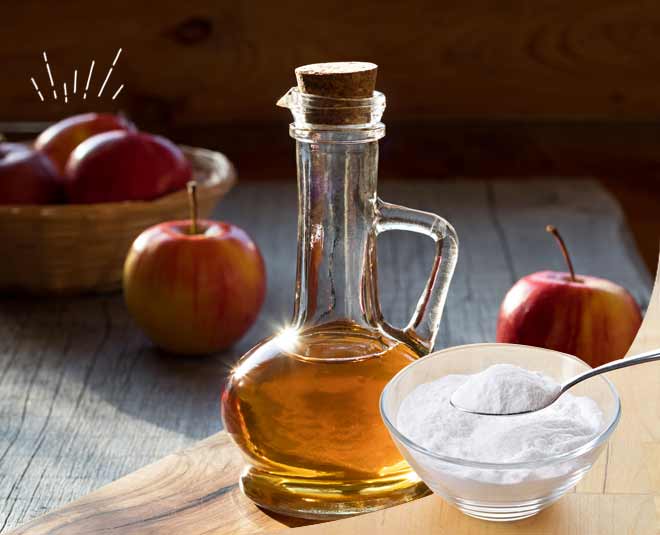 apple cider vinegar baking soda inside