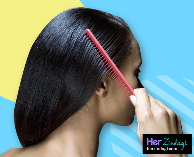 combing hair beauty