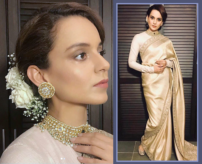 kangana ranaut saree designs offwhite inside