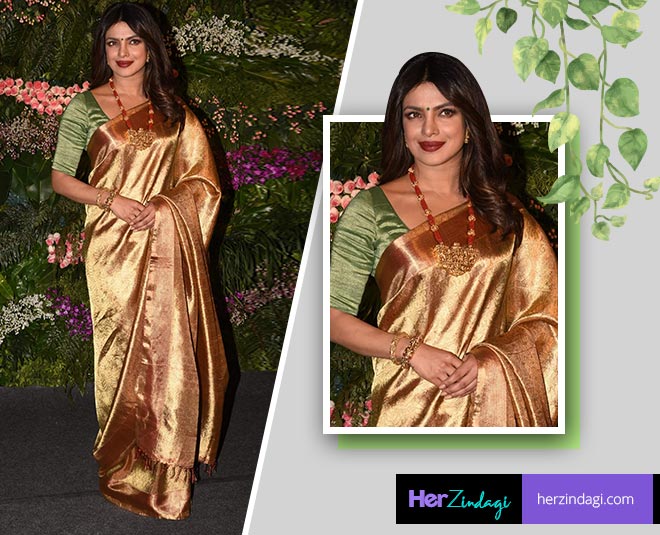 priyanka saree reception virat anoushka