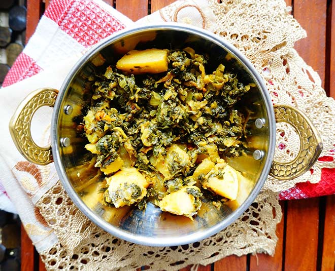 homemade aloo soya methi recipe