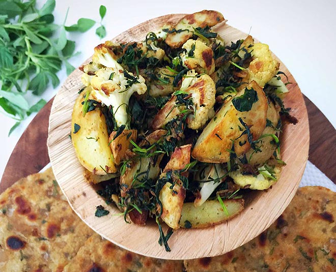homemade aloo soya methi recipe