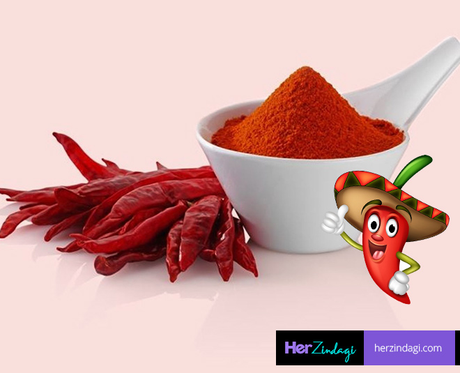 red chilli powder inside