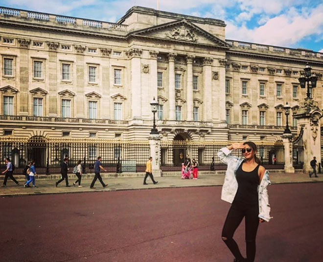 tank top denim jacket travel wardrobe inspiration from sonakshi sinha