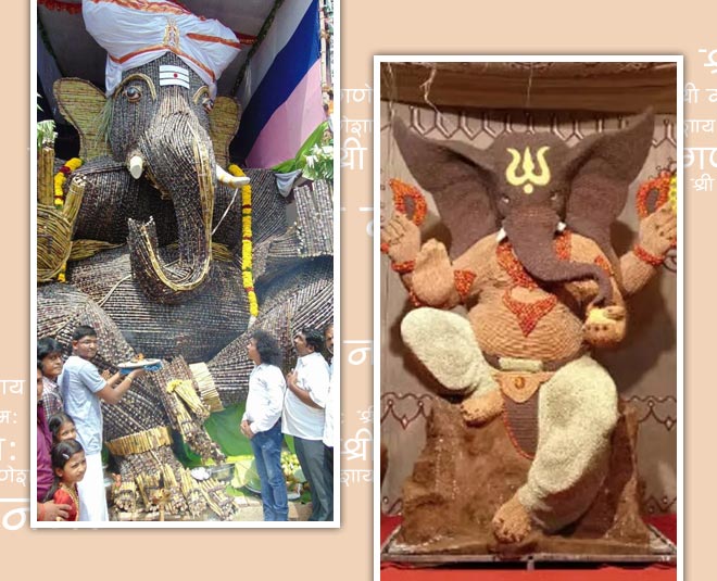 chocolate and banana ganpati idols of ganesh chaturthi festival across india
