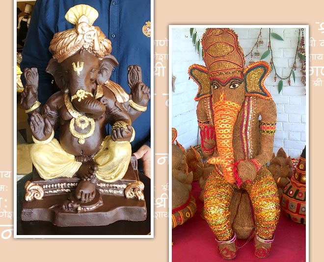 chocolate and banana ganpati idols of ganesh chaturthi festival across india