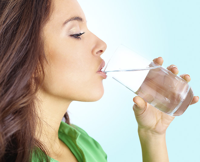 drinking water for neck fat inside
