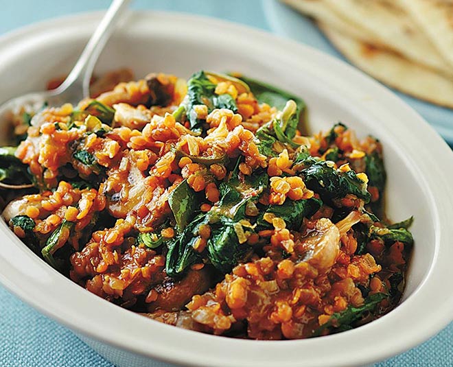 spinach lentils curry