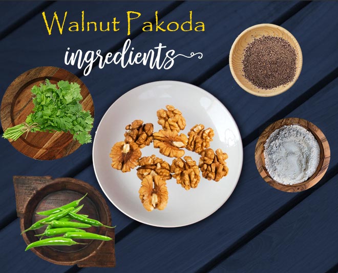 walnut pakoda recipe inside