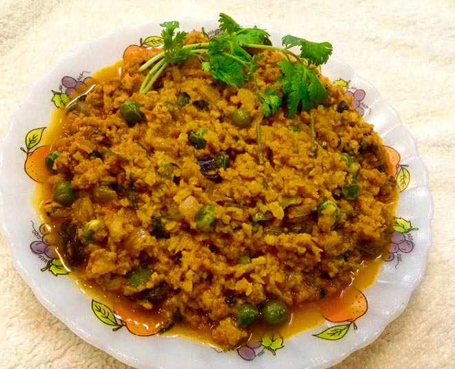 soya keema matar inside