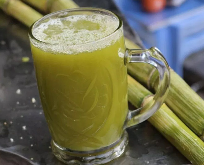 summer drinks sugarcane juice inside