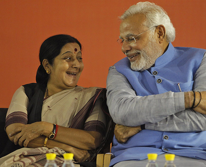 Sushma Swaraj with Modi