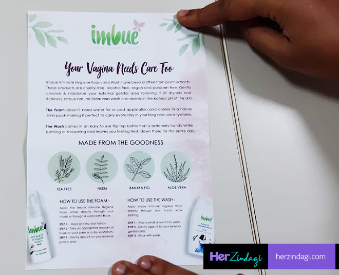 imbue natural intimate hygiene foam use instructions inside