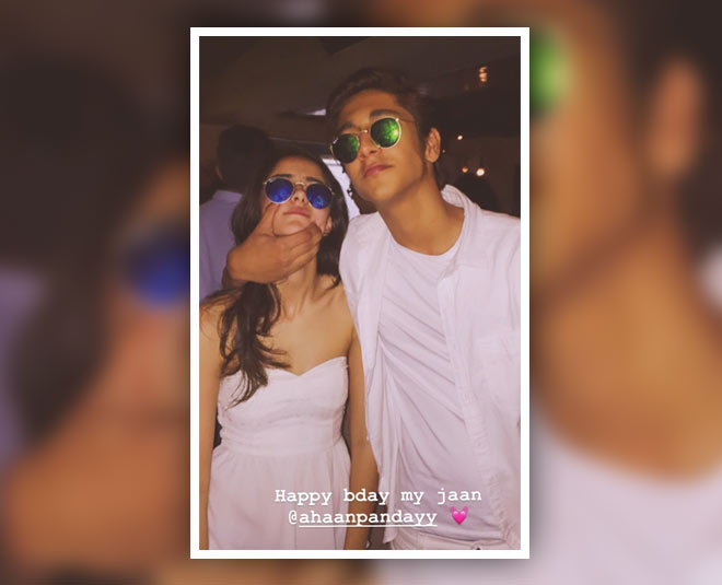 ahaan panday with ananya panday in shades