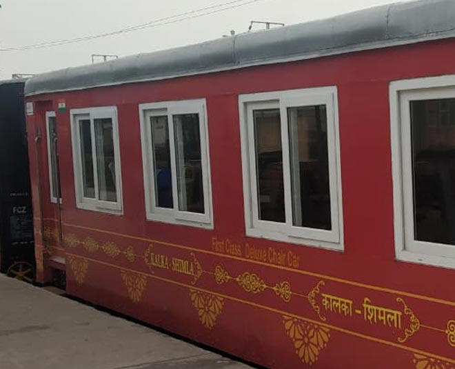 him darshan express train between kalka to shimla inside
