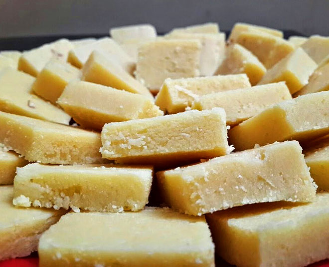 badam burfi inside