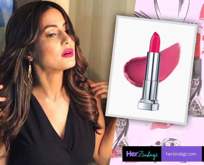 hina khan lip shades magenta inside