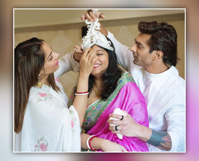 nandi pooja bipasha basu sister pre wedding