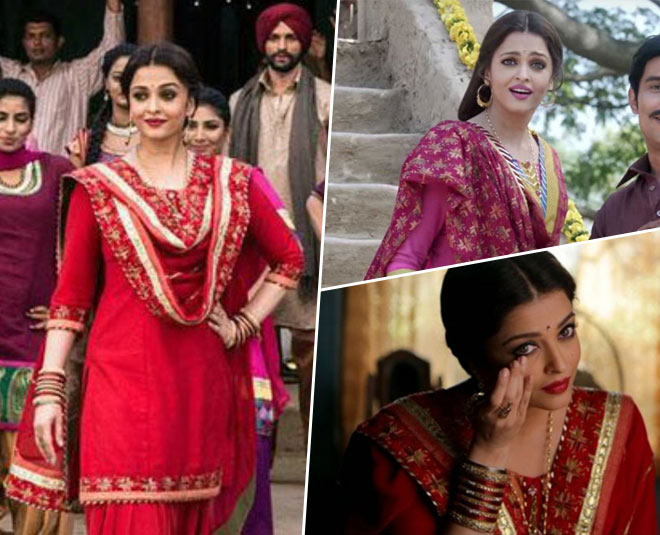 aishwarya rai punjabi look phulkari suit