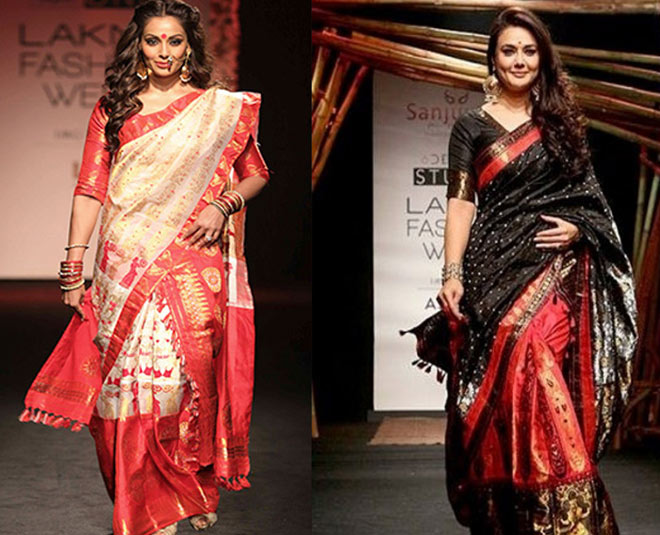 bollywood actress wear muga silk assam saree
