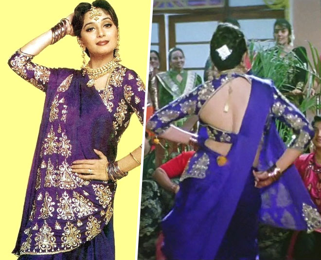 bollywood iconic sarees popular by actresses name madhuri hum aapke hain kaun
